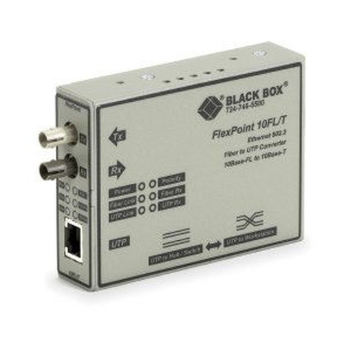 Black Box Ethernet (10-MBPS) Media Converter - - LMC212A-MM-R3