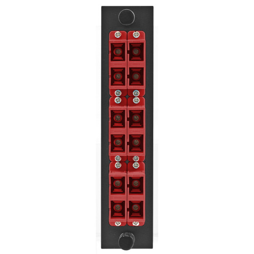 Hubbell FSPNSCDS6R 12-Fiber SC Adapter - Red