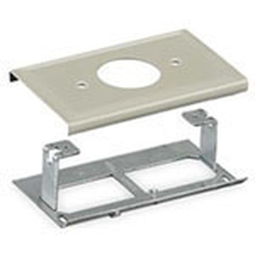 Metal Raceway HBL3000 Series Receptacle Cover 1.56in. -1.57in. Single Ivory