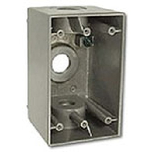 Hi-Impact Weatherproof Device Box 0.5in. Knockout NEMA 3R Gray
