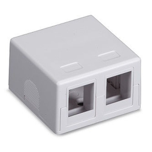 Black Box Surface-mount Housing - 2-PORT White - SMH-2