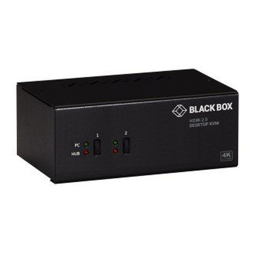 Black Box KVM Switch - 2-PORT Dual-monitor HDMI 2.0 4K - KV6222H