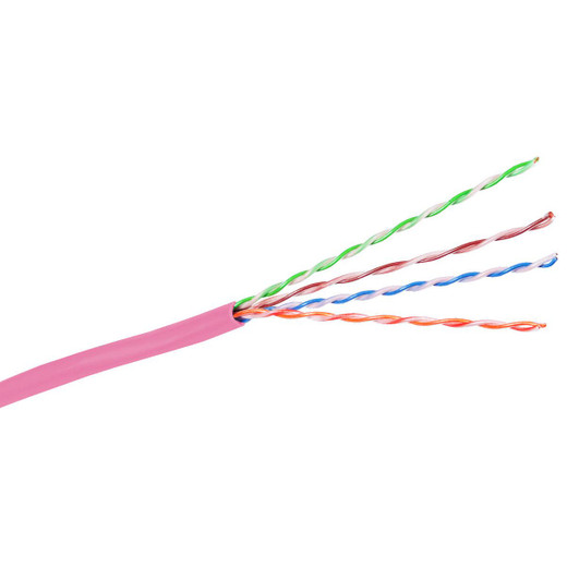 Hubbell Cable Link C6 Plenum Reelex Pink - HC6RPEPK