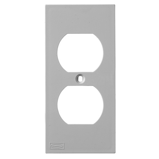Hubbell Face Plate KP Series 1-Gang Duplex Opening Gray - KP