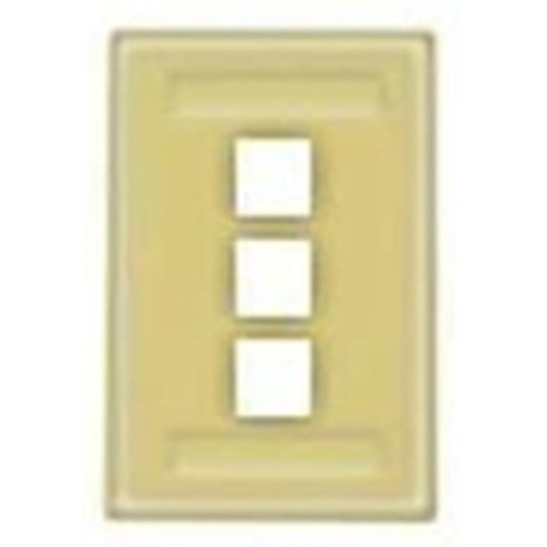 Hubbell Face Plate Rear-Loading 9 Port Double Gang Electric Ivory