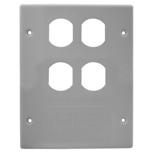 Hubbell HBL6747BBFGY 3 Gang Cover Plate