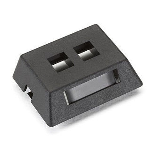 Black Box 2-Port Black Modular Furniture Wallplate - WPT459-MF