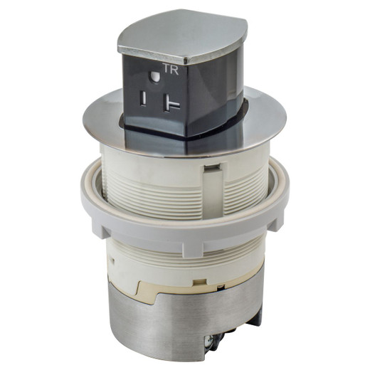 Hubbell RCT221NI 20A Counter Receptacle - Nickel