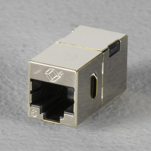 Black Box CAT6 Coupler - Shielded Straight-pin Silver - FM608