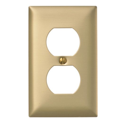 Hubbell SBP8 1-Gang Brass Plate