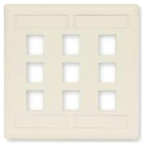 Face Plate Rear-Loading 12 Port Double Gang White