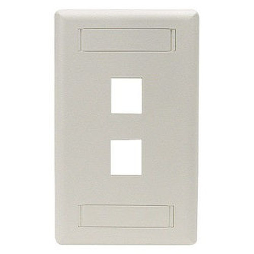 Black Box Keystone Wallplate - Single-gang 2-PORT - WPT462