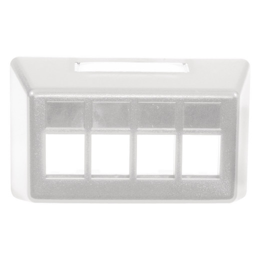 Hubbell Furniture Plate Inline 4-Port White - FP4BW
