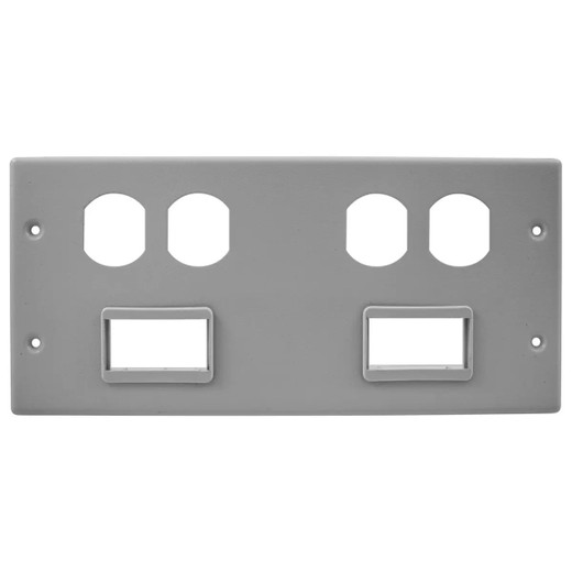Hubbell HBL47472BBSSGY 4-Gang Plate