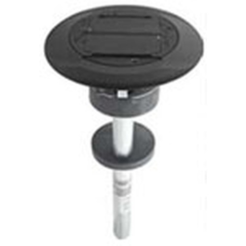 SystemOne Fire-Rated Poke-Through One-Piece Dual Decorator Black