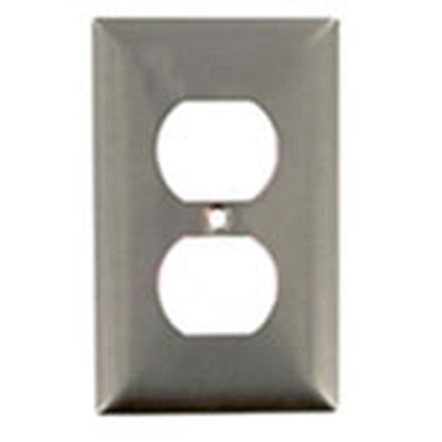 Duplex Plate 1 Gang Standard Size Satin Stainless