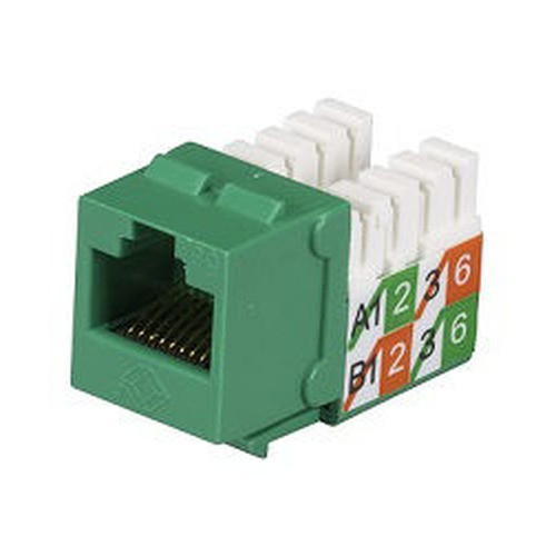 Black Box CAT5E Keystone Jack - Unshielded Green - FMT924-R2