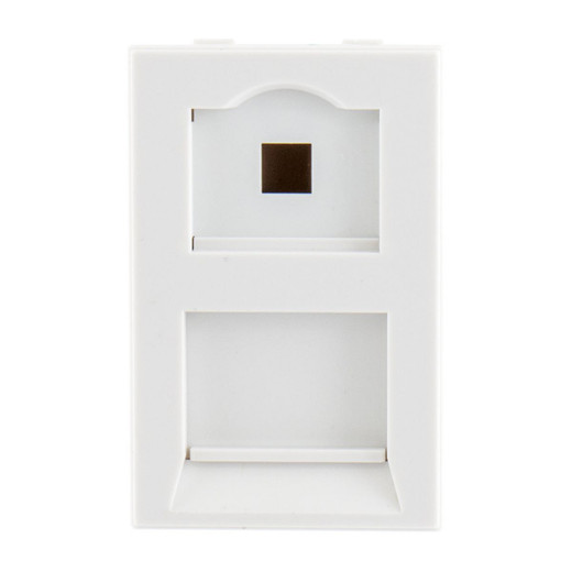 Hubbell Frame 1-Gang Flat 90MM X 45MM White 25 Pack - HLJ6C