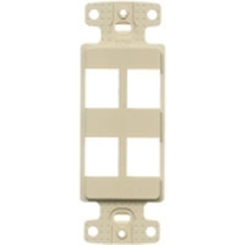 NetSelect Decorator Frame 1 Gang 4 Port Ivory