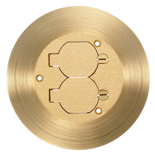 Hubbell SF3925 Round Brass Flap Cover