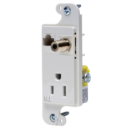 Hubbell RJ650WTR Tamper Resistant Receptacle - CAT 6 Jack