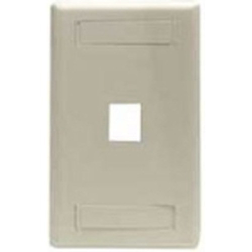 Face Plate Rear-Loading 1 Port Single Gang Telco Ivory