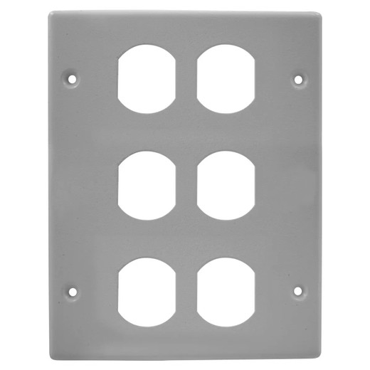 Hubbell HBL6747BBBGY 3 Gang Cover Plate