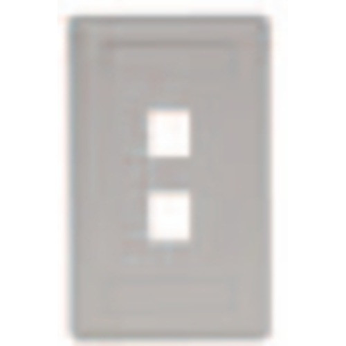 Face Plate Rear-Loading 2 Port Single Gang Gray