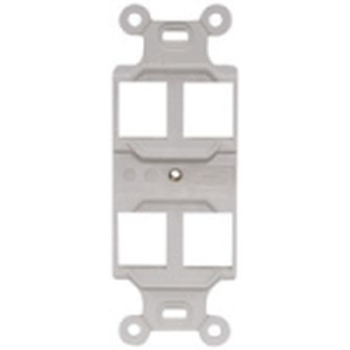 Outlet Frame  Duplex 106  4 Port  Office White