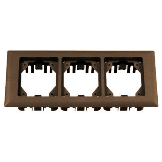 Hubbell Round Floor Box Carpet Flange 3 Gang Brown - PFBRFBR