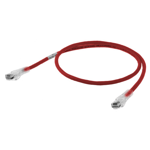 Hubbell Patch Cord Speed Gain Cat6 Slim Red 7ft. - HC6R07