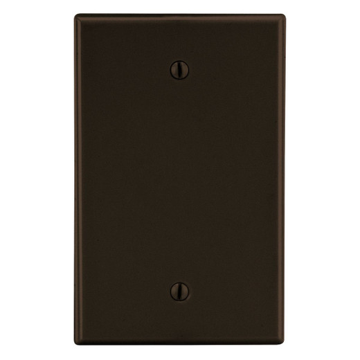 Hubbell Wallplate M-Size 1-Gang Box Mount Blank Brown - PJ13