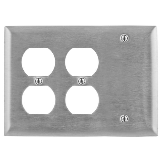 Hubbell SS211 3-Gang 2 Duplex Openings