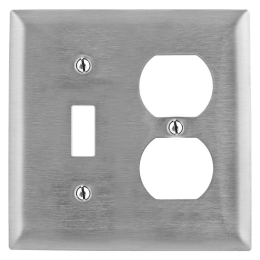 Hubbell SS18 2-Gang Toggle/Duplex Plate