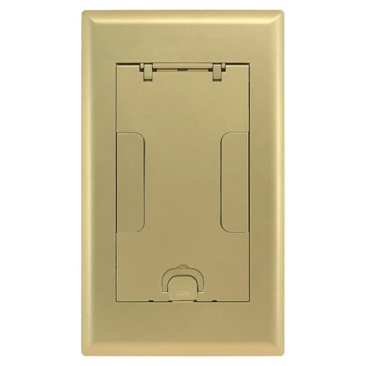 Hubbell 2GAFBCVRBRS Flush Brass Cover