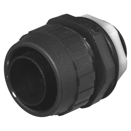 Hubbell PolyTuff Straight Male Liquid Tight Connector 1in. in. Non-Metallic Black - P100NBKA