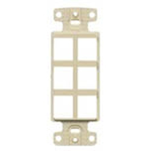 NetSelect Decorator Frame  1 Gang  6 Port  White