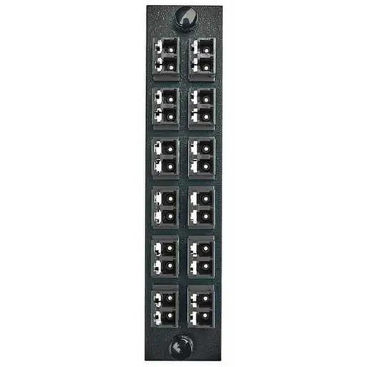 Hubbell FSPNLCDS12BK 24P LC Duplex Panel