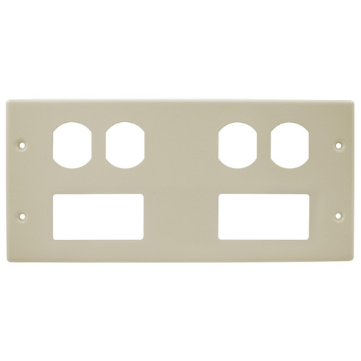 Hubbell HBL47472BBRRIV 4-Gang Plate