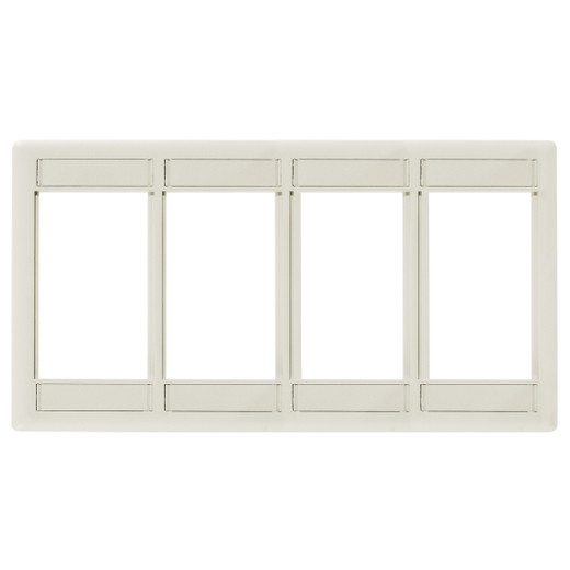 Hubbell IMF4OW 4-Gang Office Wallplate