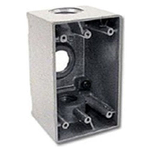 Hi-Impact Weatherproof Device Box  0.75in. Knockout  NEMA 3R  Gray