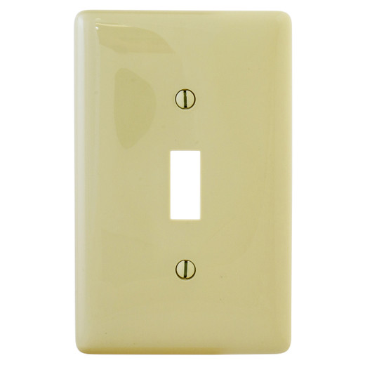 Hubbell Wallplate Nylon Jumbo 1-Gang 1) Toggle Ivory - NPJJ1