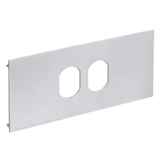 Hubbell HBLALU34DRBM 1-Gang Duplex Plate