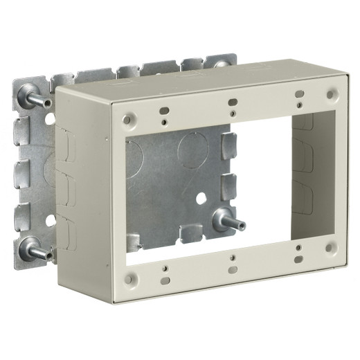 Hubbell 3 Gang Box Shallow - HBL57473IVA