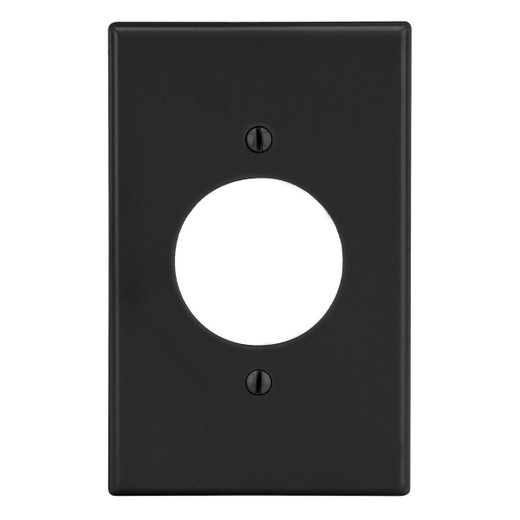 Hubbell Wallplate 1-Gang 1.60in. in. Opening Black - P720BK