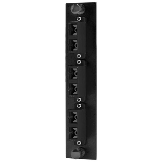 Hubbell FSPNSCDS3BK 6P 3SC Duplex Panel