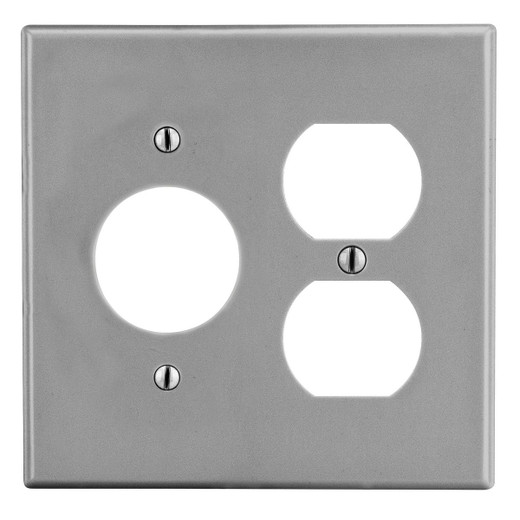 Hubbell P78GY 2-Gang Duplex Wallplate