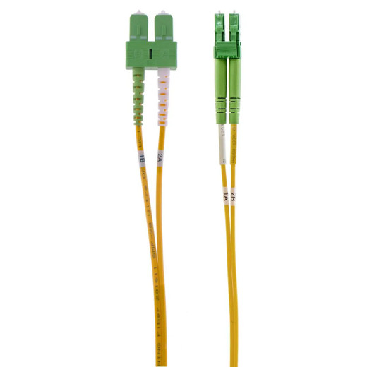 Hubbell DFHPCLCASCAS3SM OS2 Duplex Fiber Patch Cord – 6.6 ft (2 m) – Yellow
