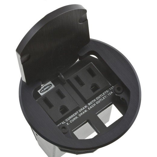 Hubbell TTBDS2BK Dual Service Box