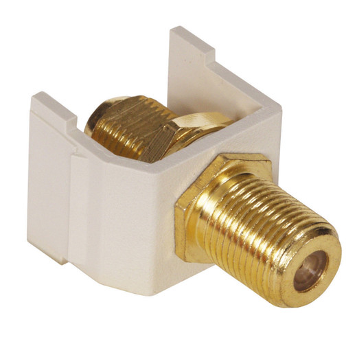 Hubbell F Coax Snap-Fit 3GHz Gold Office White - SFF3GOW